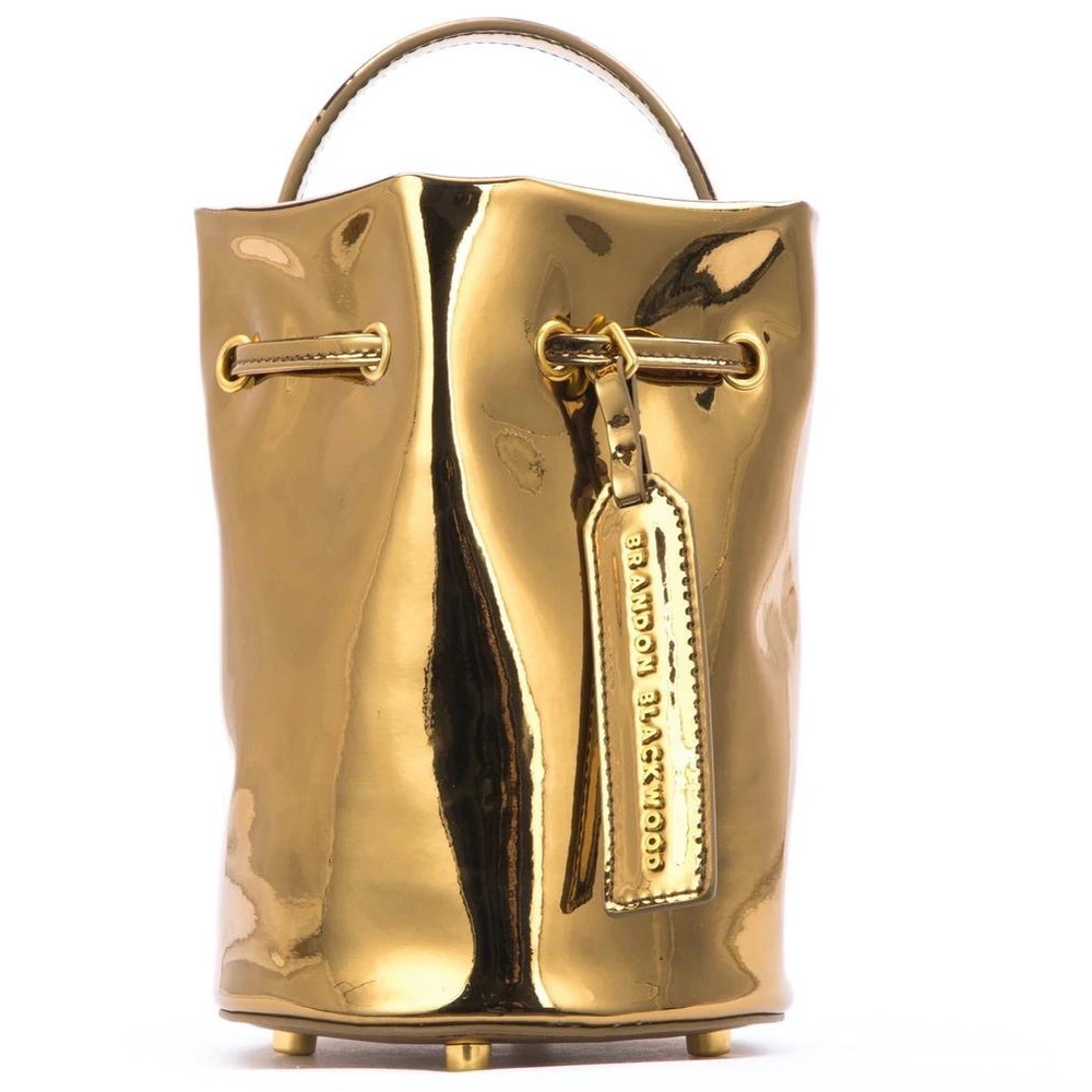 Brandon Blackwood Kamal Bucket Bag Gold